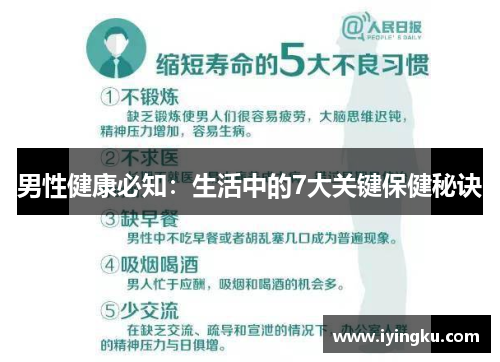 男性健康必知：生活中的7大关键保健秘诀